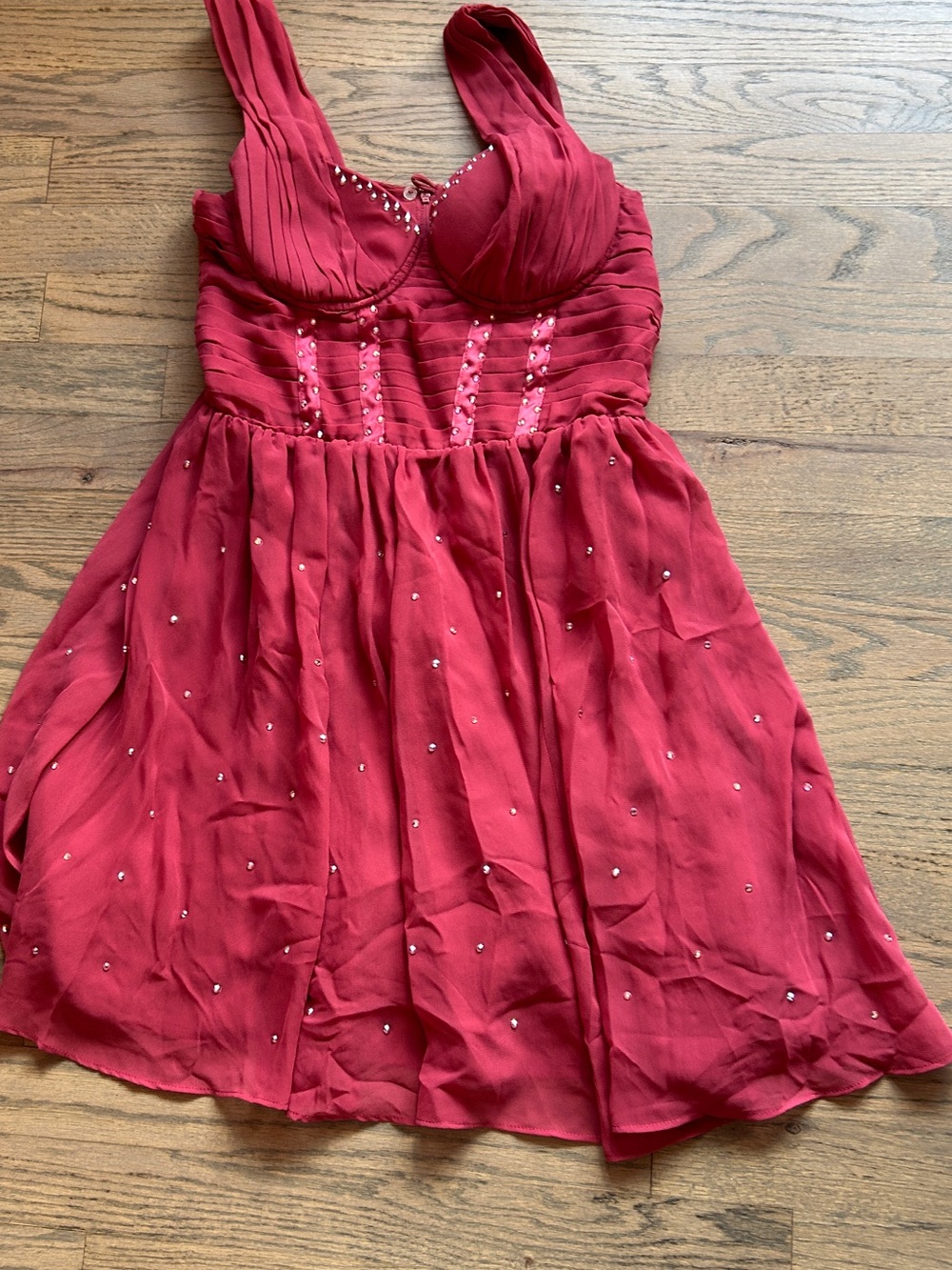 Zara draped pink dress custom crystal party glam gemstone